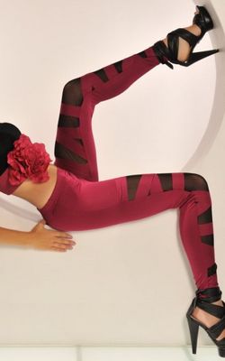 Бандажные сетчатые леггинсы